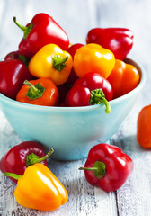 Mini bell peppers in bowl