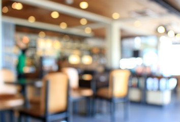 Blurred background : Customer at restaurant blur background with