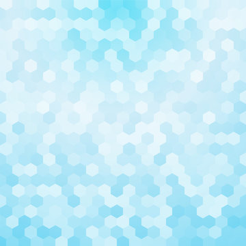 light blue hexagon background