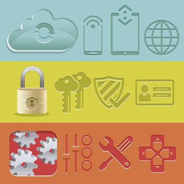Mobility Security Control Icons Set