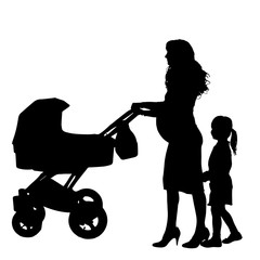 Vector family silhouette.