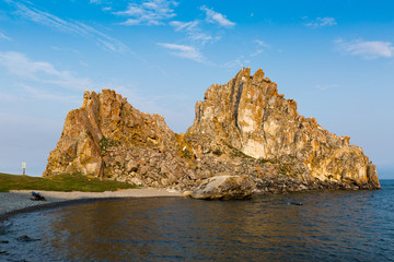 Shaman rock on Olkhon island on lake Baikal