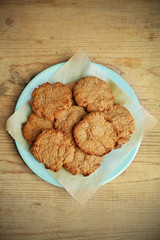 Homemade cookies on table close up