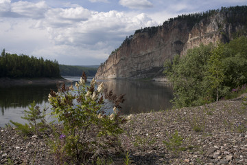 Fototapeta na wymiar Russia, Irkutsk Region, the Lena River.