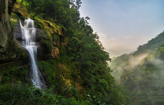 Fototapeta Longgong waterfall in Taiwan