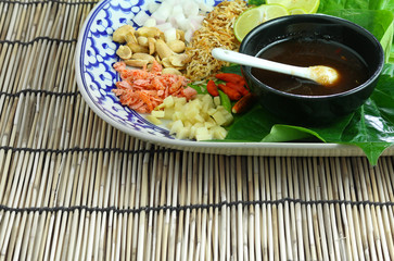 Food wrapped in leaves. Local Cuisine of Thailand. And a herbal diet.
