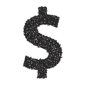 Simple doodle of a money symbol