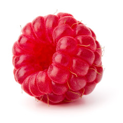 ripe raspberry isolated on white background close up © Natika