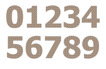 Snake Texture pattern on number
