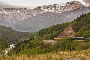 Papier Peint photo autocollant Denali Alaska Train