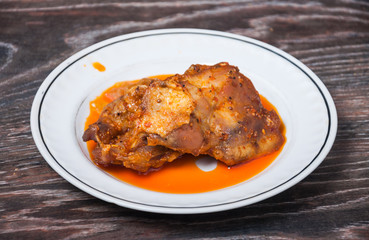 Chicken fillet in spicy sauce