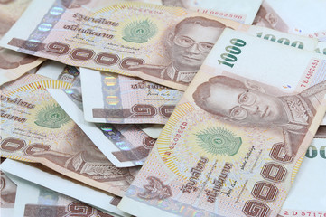 1000 Thai banknote background,macro shot.