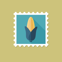 Corn flat stamp with long shadow