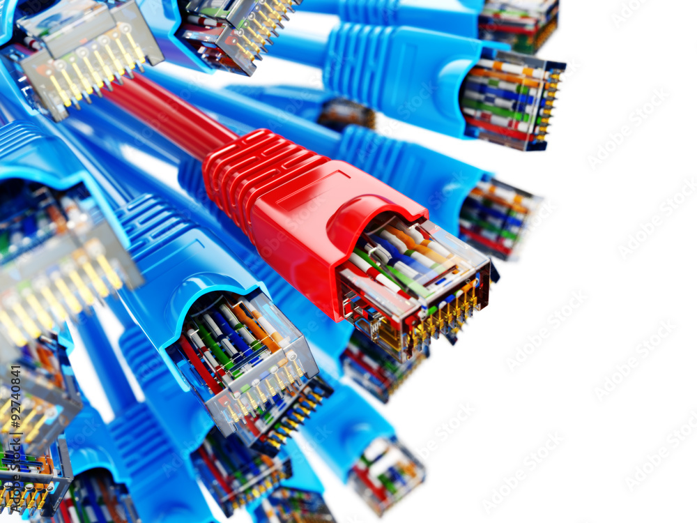 Poster lan network connection ethernet rj45 cables. choise of provider