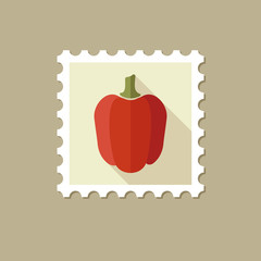 Pepper flat stamp with long shadow
