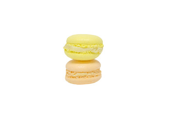 Stacked Macaroons Isolated on White Background