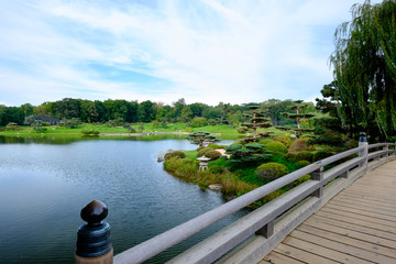 Fototapeta premium Japanese Garden view from bridge