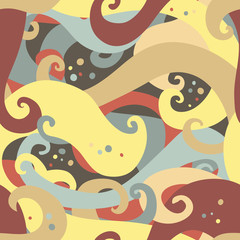 Abstract seamless pattern with waves