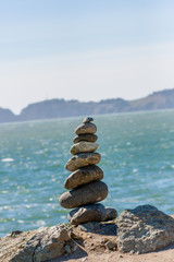 Rocks piled up vertically