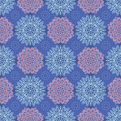 Vector seamless pattern with elegant tracery ornaments
