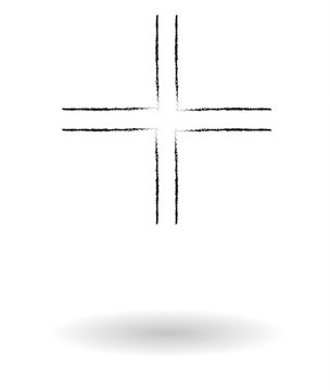 Cross crosslet vector illustration. Heraldic or Mission cross is a symbol for world evangelism of the Gospel