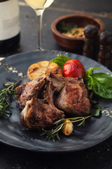 Roasted lamb ribs with spices