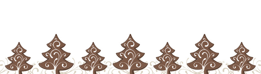 Gingerbread Christmas Trees with Ornaments