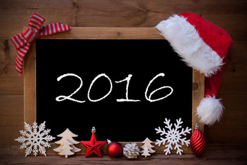 Brown Blackboard Santa Hat Christmas Decoration Text 2016