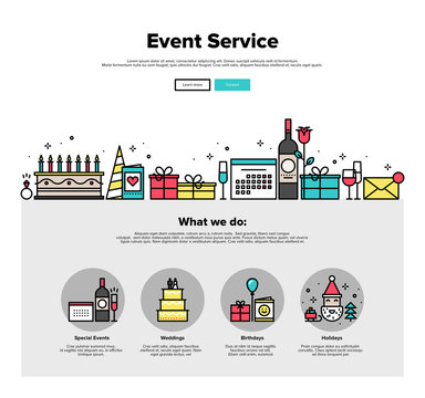 Event service flat line web graphics