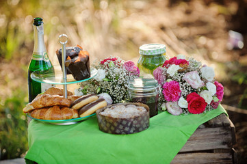 A picnic on the grass