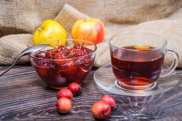 Jam from Paradise apples and tea