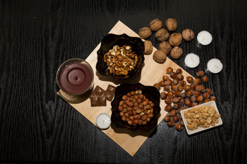 Still life nuts composition