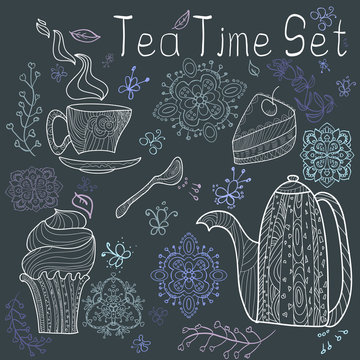 Tea time set card