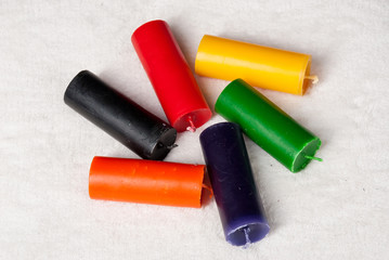 assortment of different colors candles