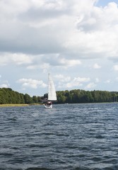 Sailboats on lake