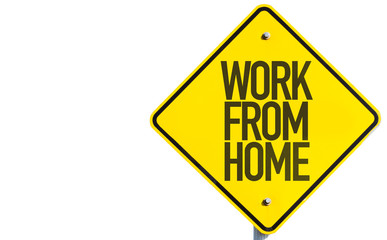 Work From Home sign isolated on white background