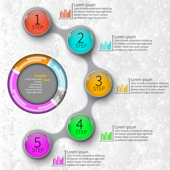 Abstract 3D Paper Infographics