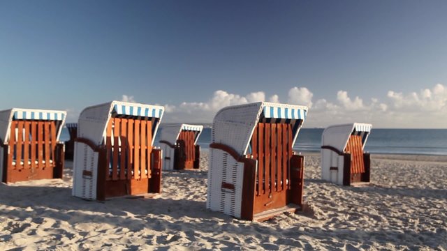 Morning on the beach in Binz, Ruegen Island, Germany