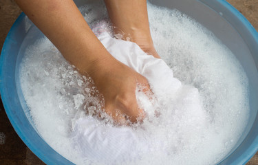 Hand washing clothes