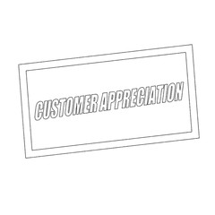 customer appreciation Monochrome stamp text on white