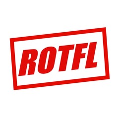 ROTFL red stamp text on white