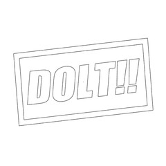 DOLT Monochrome stamp text on white