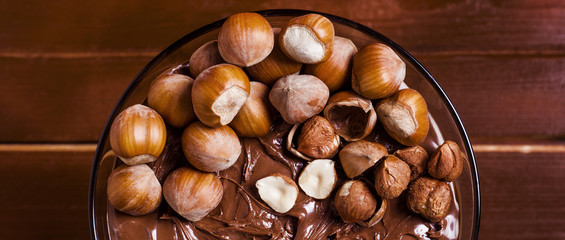 Chocolate cocktail with hazelnut letterbox