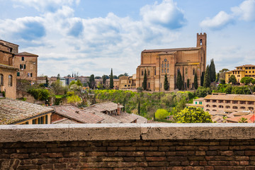 The Siena cityscape in southern Tuscany, Italy