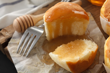 honey soft cake sweet dessert yummy bakery still life closeup