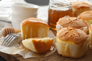 honey soft cake sweet dessert yummy bakery still life closeup