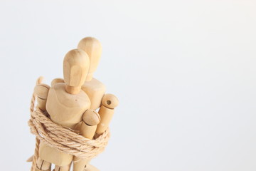 デッサン人形　縛る