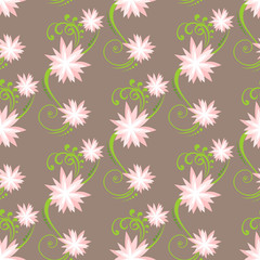 dark floral seamless pattern