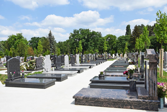 Tombstones in the public cemetery