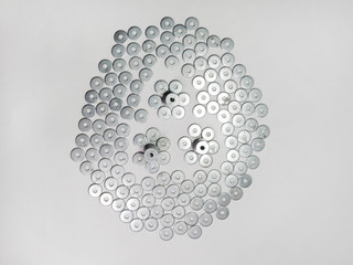 Turrets, resembling flowers. Are made of flat washers